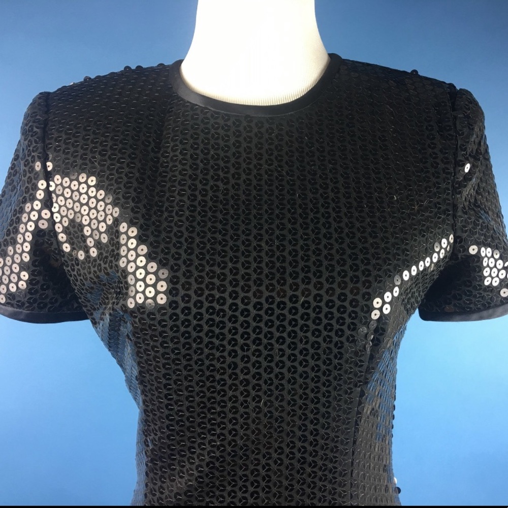 A.J. Bari black sequin cocktail dress - Picture 6 of 9